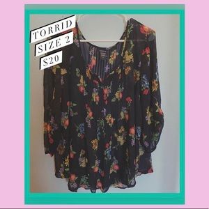 Long Sleeve Floral Blouse